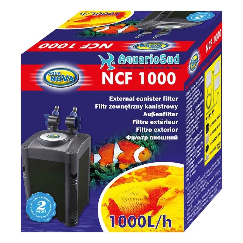 Aqua Nova NCF-1000 - Filtre extérieur 1000 l/h