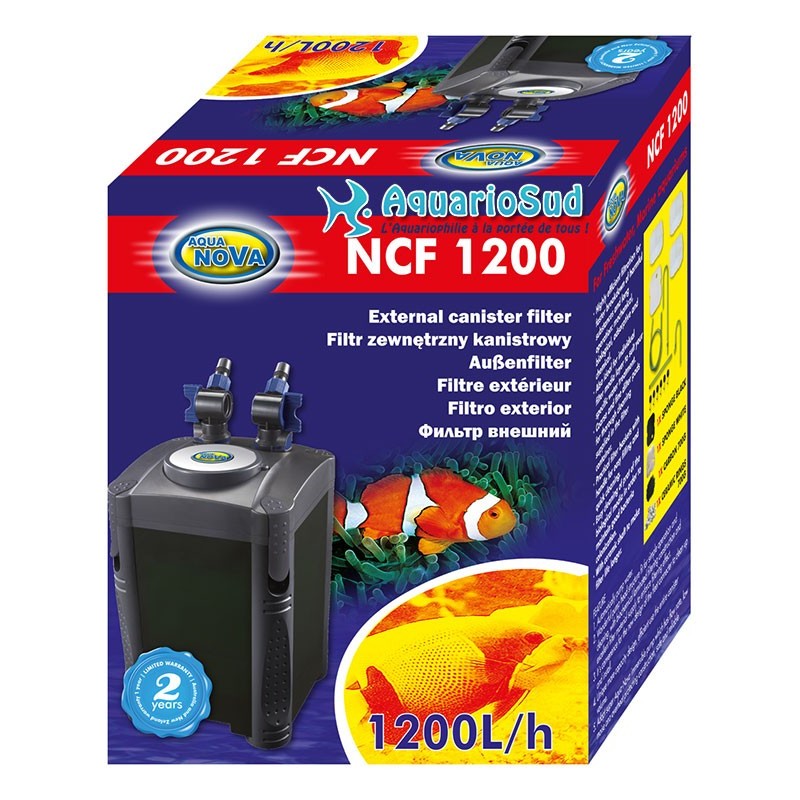 AQUA-NOVA NCF-1200 Filtre externe pour aquarium jusqu'à 450L