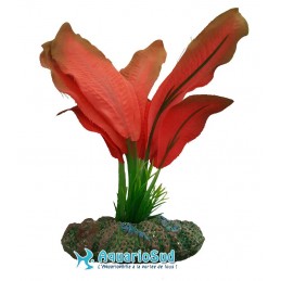 AQUA NOVA Plante artificielle - Echinodorus rouge - Hauteur 13 cm