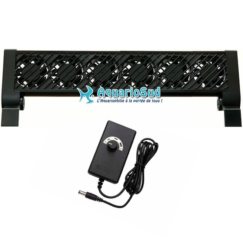Le GROTECH Cool Breeze 6 est composé de 6 ventilateurs - Système de refroidissement pour Aquarium de 300 à 450 litres. Le GROTECH Cool Breeze 6 est composé de 6 ventilateurs - Système de refroidissement pour Aquarium de 300 à 450 litres.