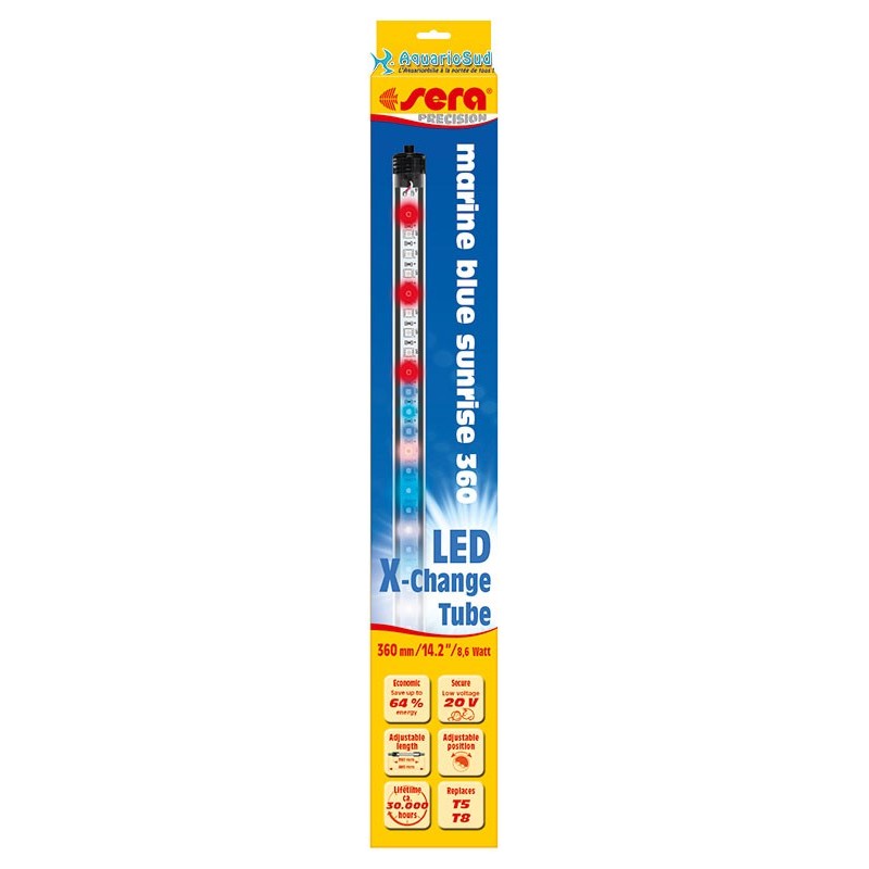 Tubo SERA Led X-Change Azul Marino Sunrise 360 mm 8,6 W Tubo SERA Led X-Change Azul Marino Sunrise 360 mm 8,6 W