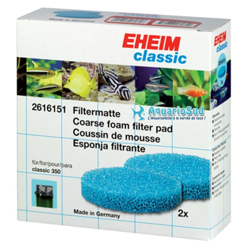 EHEIM Mousse Filtrante pour filtre Classic 350 - Lot de 2