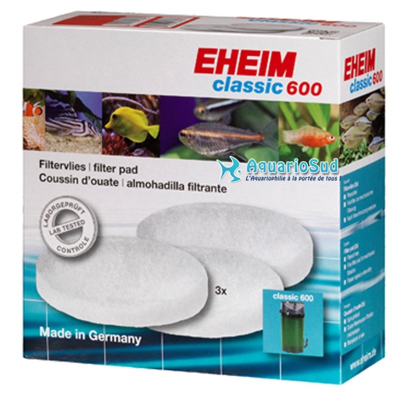 EHEIM Ouate Filtrante pour filtre Classic 600 - Lot de 3