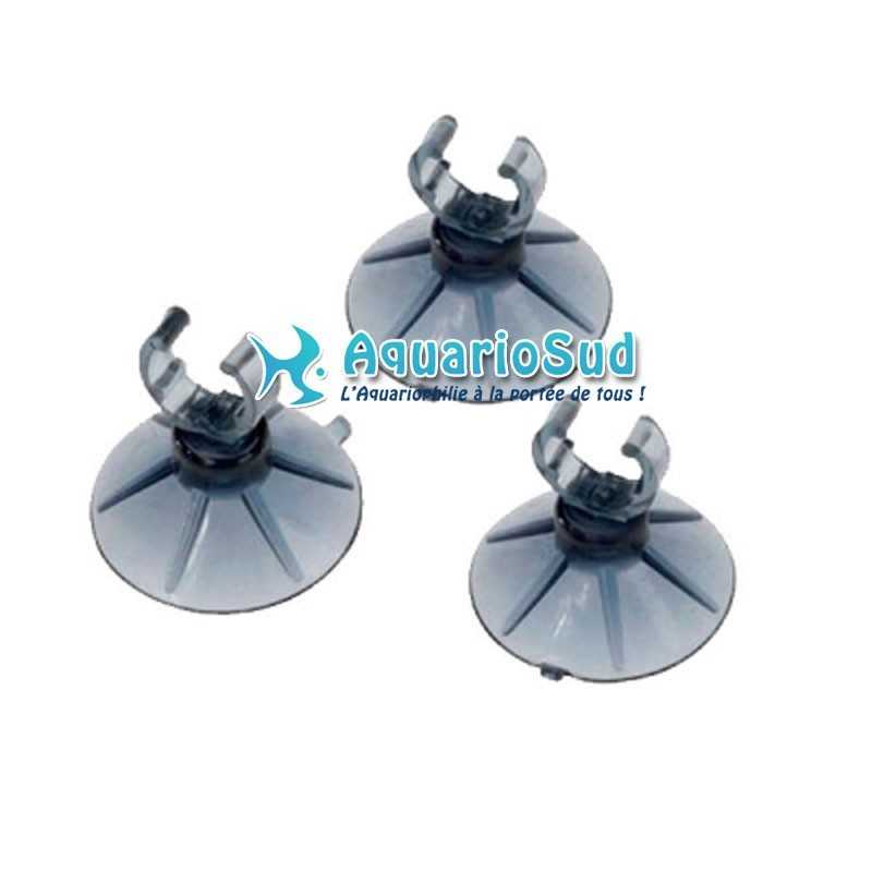 EBI - Set di 3 ventose con clip per tubo flessibile dell'acquario o tubo di scarico con Ø 9/12 mm