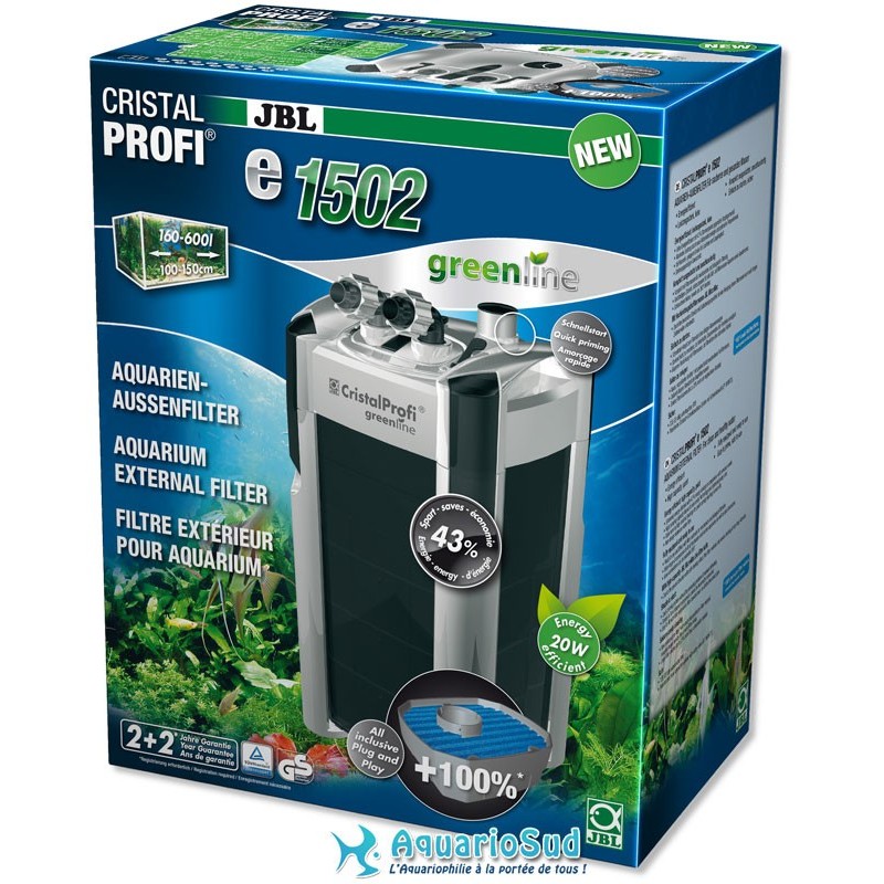 JBL CristalProfi e1502 greenline pour aquarium de 200 à 700 litres JBL CristalProfi e1502 greenline pour aquarium de 200 à 700 litres