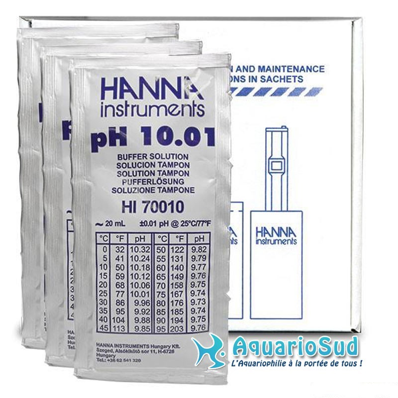 HANNA INSTRUMENTS HI70010P Solution tampon pH 10.01 - 25 sachets de 20 mL