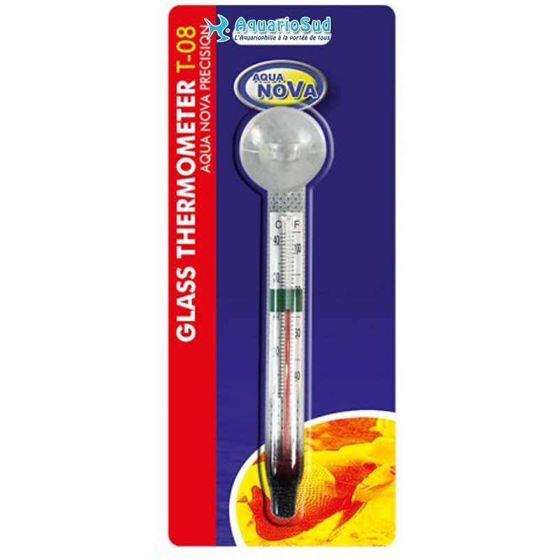 AQUA NOVA Thermomètre à fixer pour aquarium - taille 11cm