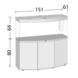 JUWEL Vision 450 LED Eiche mit SBX-Unterschrank
