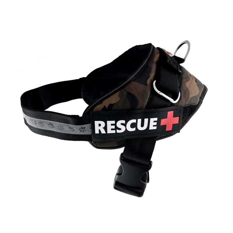 Harnais pour chien camouflage RESCUE Plus