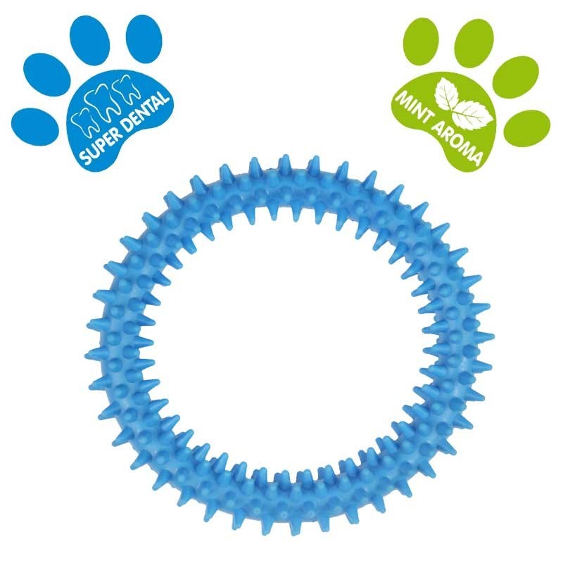 DOG LIFE STYLE Anneau dentaire Ø 12.5cm - Arôme menthe DOG LIFE STYLE Anneau dentaire Ø 12.5cm - Arôme menthe