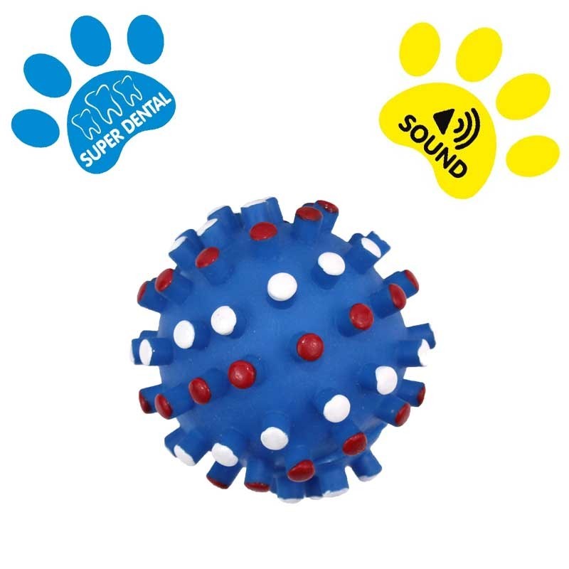 DOG LIFE STYLE Balle sonore à picots - M DOG LIFE STYLE Balle sonore à picots - M