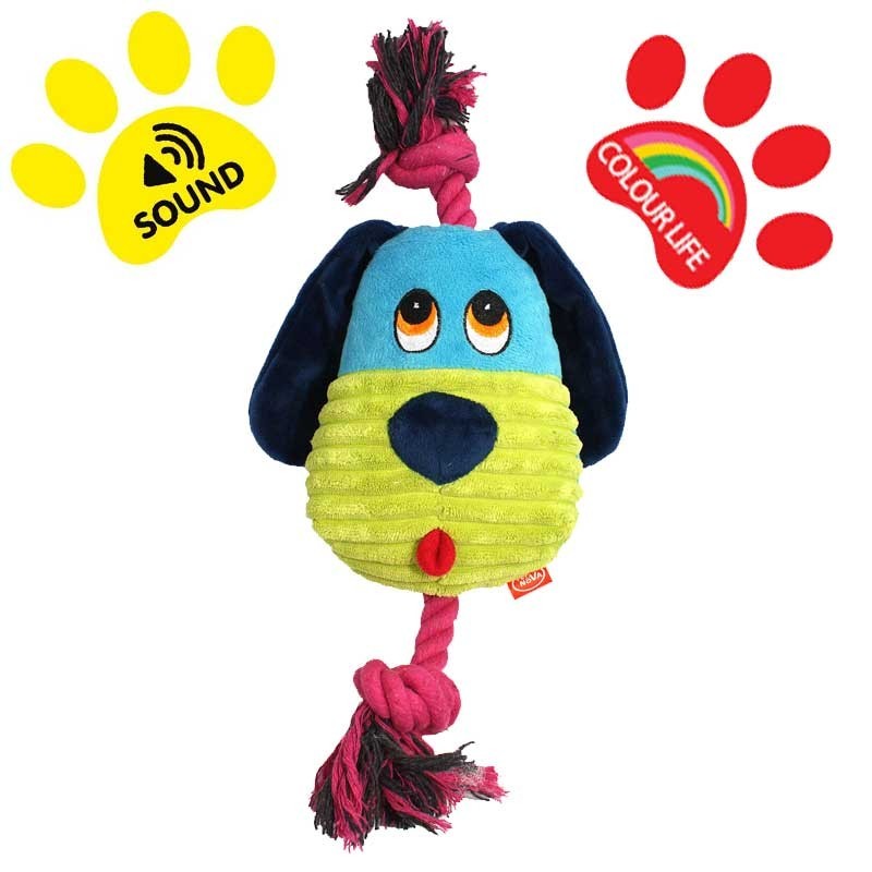 DOG LIFE STYLE Peluche tête de chien