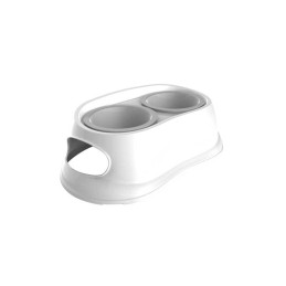 Support surélevé avec 2 Bols en plastique M-PETS