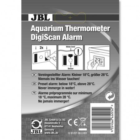 JBL DigiScan Alarm - Thermomètre d'aquarium