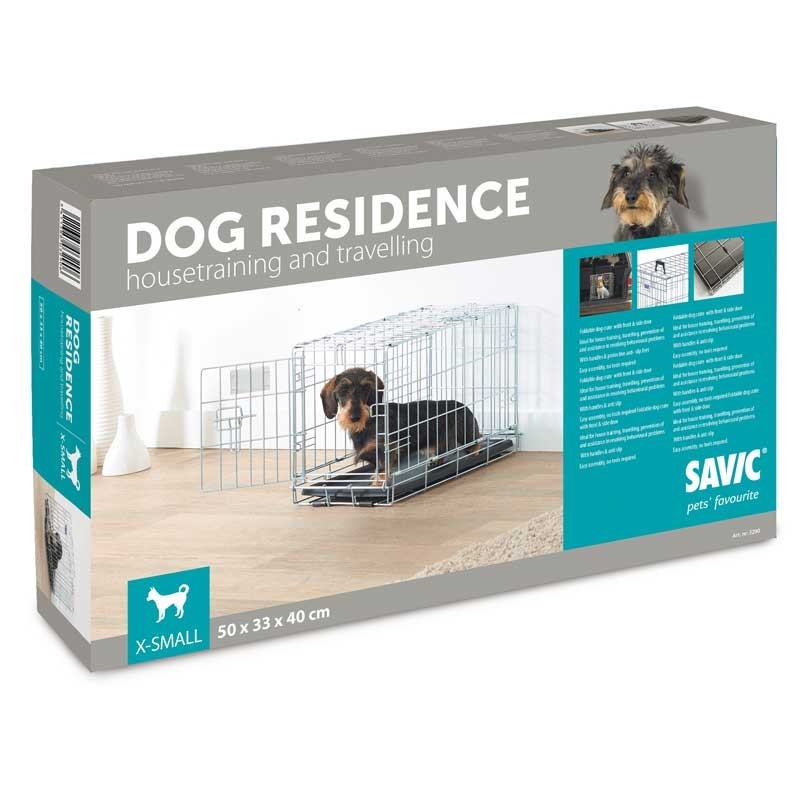 SAVIC Cage pliable Dog Résidence 50 cm - Finition martelée