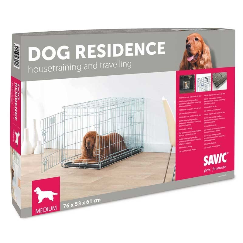 SAVIC Cage pliable Dog Résidence 76 cm - Finition martelée