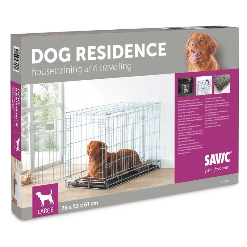 SAVIC Cage pliable Dog Résidence 91 cm - Finition martelée