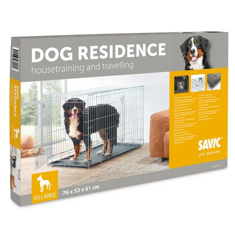 SAVIC Cage pliable Dog Résidence 118 cm - Finition martelée