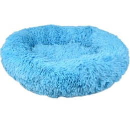 Coussin rond anti-stress pour chien Ø 50cm - Colori bleu