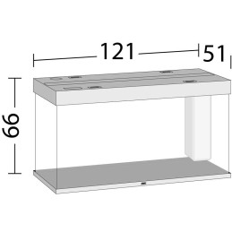 Aquarium JUWEL Rio 350 Led - Dimensions