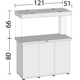 Acuario LED JUWEL Rio 350 totalmente equipado con mueble SBX a juego