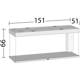 Acquario JUWEL Rio 450 Led noir - 450 Litri