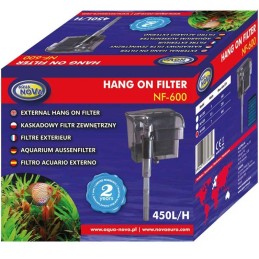 AQUA NOVA NF-600 - Filtre cascade pour aquarium jusqu'à 120 litres