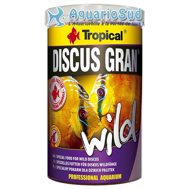 Alimentation pour Discus sauvages et d'élevage : TROPICAL Discus Gran Wild - 5 litres