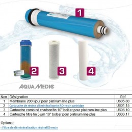 Membranes pour AQUA MEDIC Platinum Line Plus avec pompe booster - Osmoseur 400 L/J