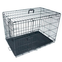 Faltbarer Käfig mit 2 Türen 106,5 x 71 x 76 cm - Schwarz