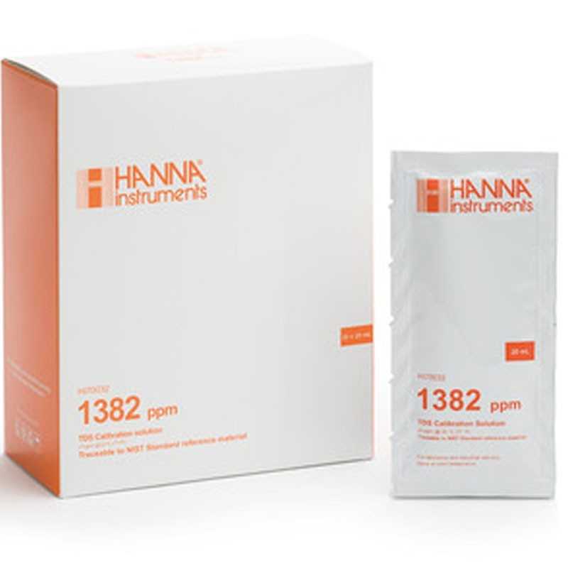 Soluzione tampone HANNA HI70032 1382 mg/l - 25 bustine da 20 mL Soluzione tampone HANNA HI70032 1382 mg/l - 25 bustine da 20 mL