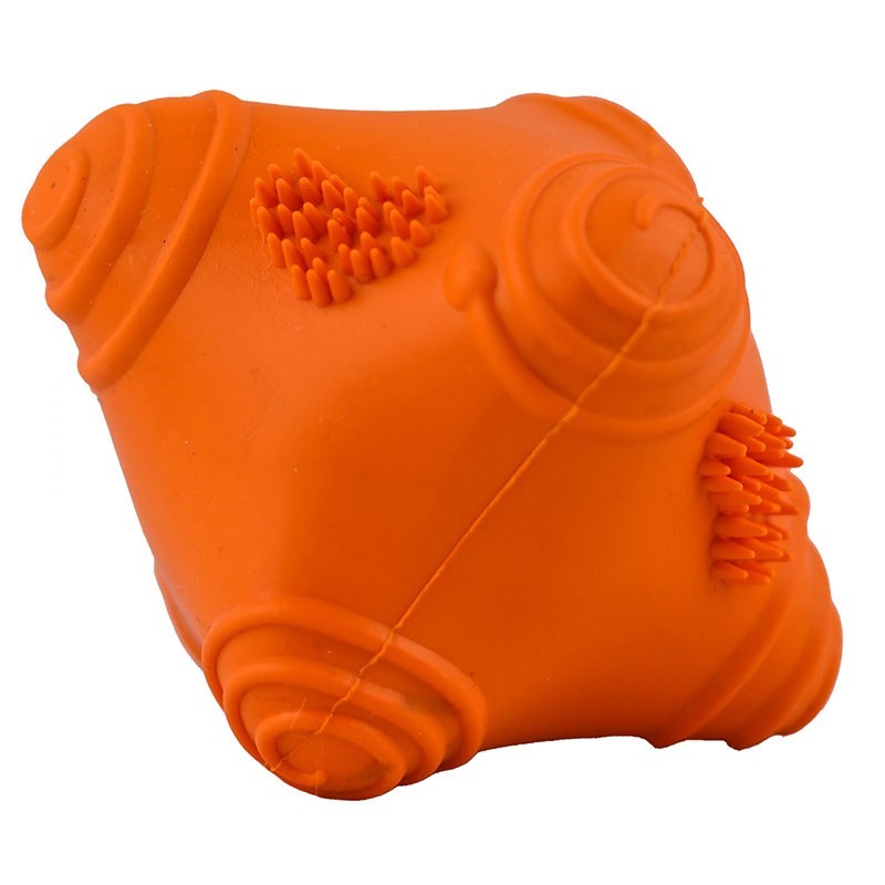 DOG LIFE STYLE Boule Crazzy, 5cm, orange, arôme vanille