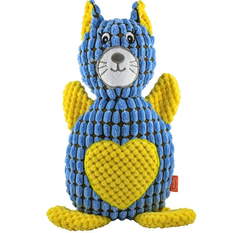 DOG LIFE STYLE Peluche couineur chat bleu 28cm