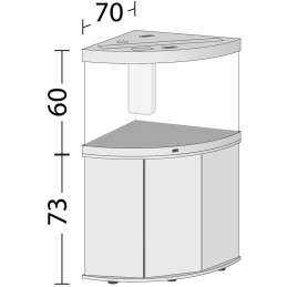 Conjunto de LED JUWEL Aquarium Trigon 190 y mueble SBX 190 a juego