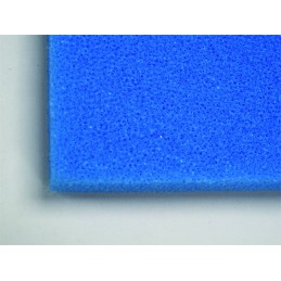 Plaque de Mousse bleue 100x50x5 cm | Gros grain pour retenir les grosses impuretés.