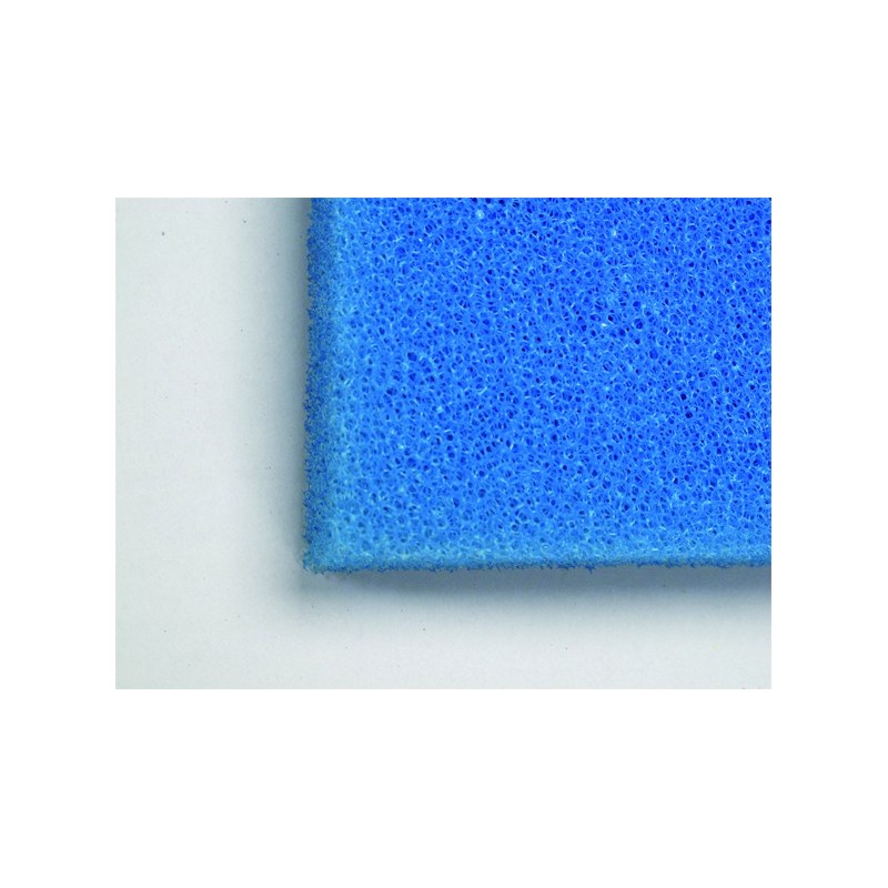 Plaque de Mousse bleue 100x50x5 cm | Très gros grain pour retenir les résidus de feuilles, plantes etc...