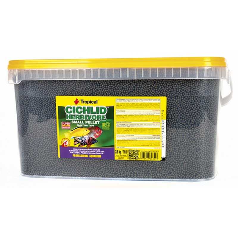 Cíclidos tropicales herbívoros Pellet pequeño 10 litros Cíclidos tropicales herbívoros Pellet pequeño 10 litros