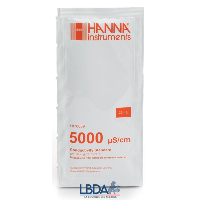 HANNA INSTRUMENTS HI70039 Solution d'étalonnage 5000 µS pour conductivimètre