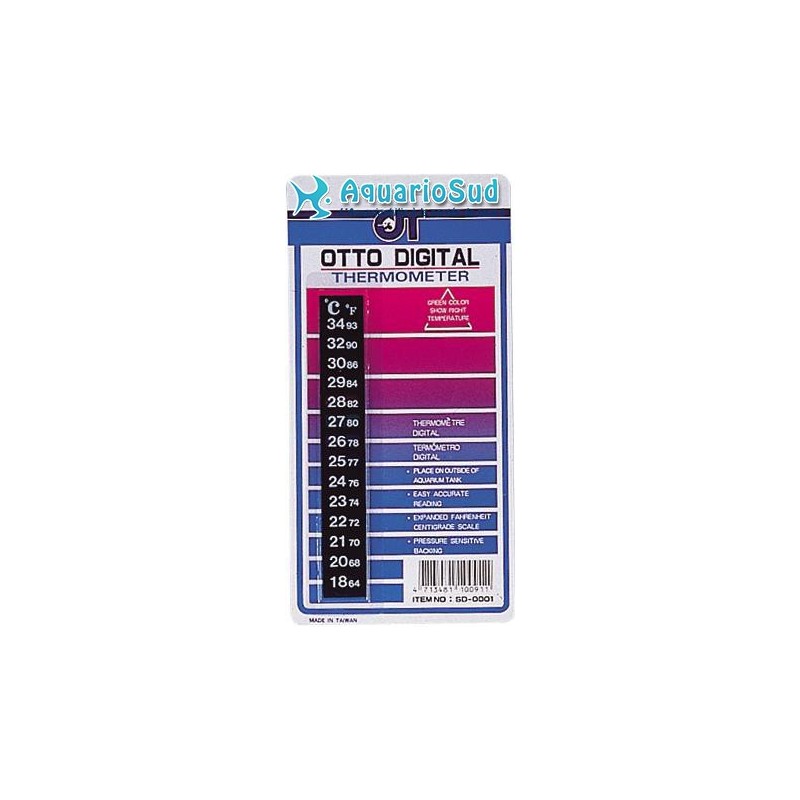 OTTO Thermomètre à coller pour aquarium OTTO Thermomètre à coller pour aquarium