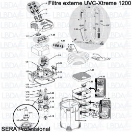 SERA éclaté filtre UVC-Xtreme 1200