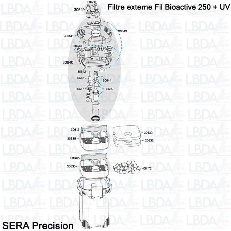 Junta Para Filtro Sera BioActive 250/250 UV Y 400 UV