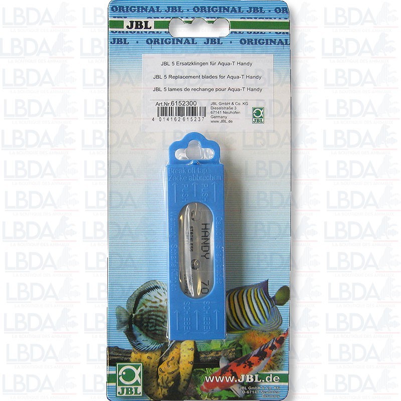 Juego de 5 cuchillas de repuesto JBL Aqua-T Handy de 70 mm