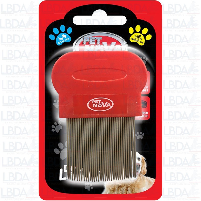 Peigne anti-puces pour chien à poils longs Peigne anti-puces pour chien à poils longs