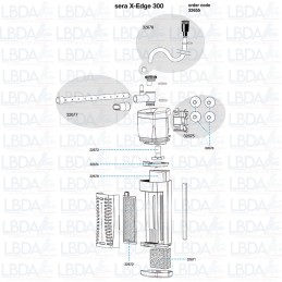 SERA X-Edge 300 – filtre d'angle 300 l/h