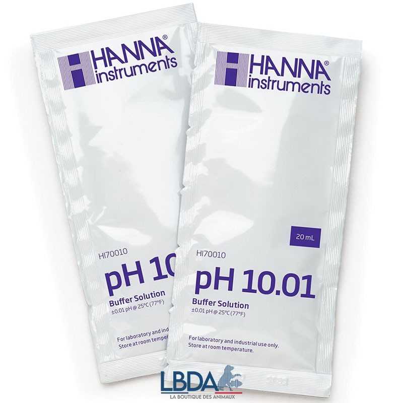 Solución tampón de pH 10.01 HI70010 de HANNA INSTRUMENTS para medidor de pH electrónico Solución tampón de pH 10.01 HI70010 de HANNA INSTRUMENTS para medidor de pH electrónico