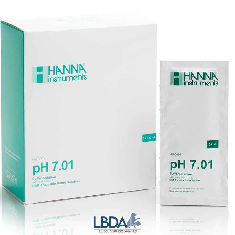 HANNA INSTRUMENTS HI70007P - Solution tampon pH 7.01 - 25 sachets de 20 mL