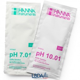 HANNA INSTRUMENTS HI770710P - Kit Etalonnage pH 7.01 et pH 10.01 - 5 x 20 mL de chaque
