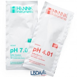 HANNA INSTRUMENTS HI77400P - Kit d'étalonnage pH 4.01 et pH 7.01, 5 x 20 mL de chaque