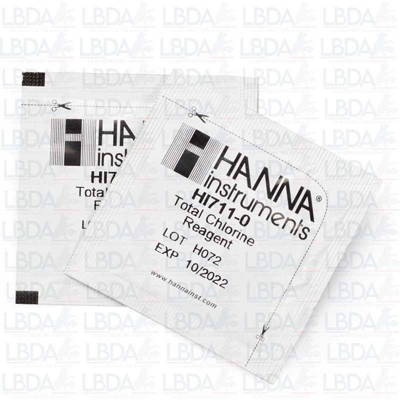 HANNA INSTRUMENTS HI711-25 Réactifs pour mini-photomètre Chlore HI701 et HI711