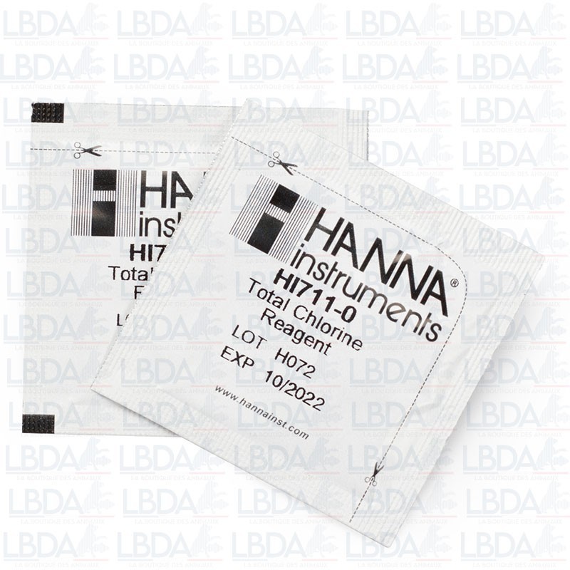Reactivos HANNA INSTRUMENTS HI711-25 para el minifotómetro de cloro HI711 Reactivos HANNA INSTRUMENTS HI711-25 para el minifotómetro de cloro HI711